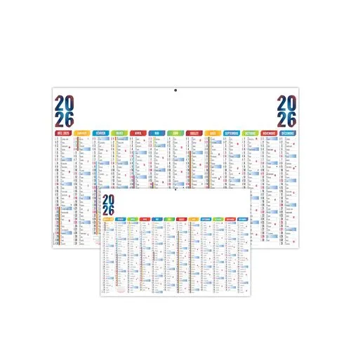 MAXIMILIEN 2026 - MAXI 650 x 405 mm - LEGER 400G - DOS FRANCE REGIONS - SANS MARQUAGE - 1 TROU EN TETE