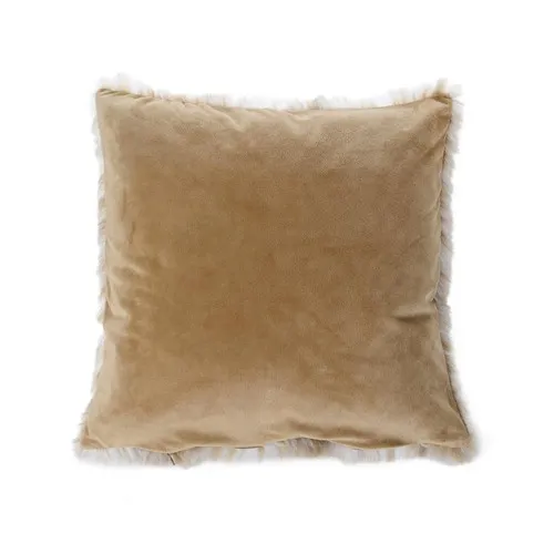 Coussin personnalisable brun clair - Sérigraphie haute qualité