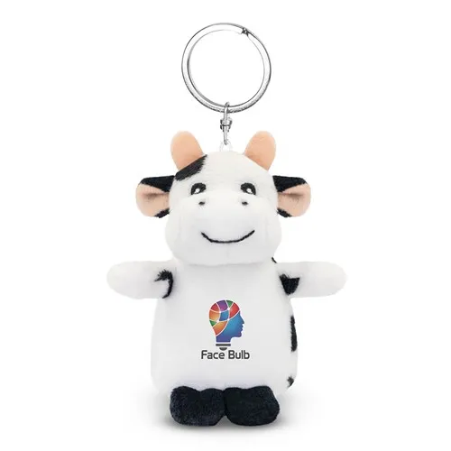 Vache en peluche, porte-clés | Cowie