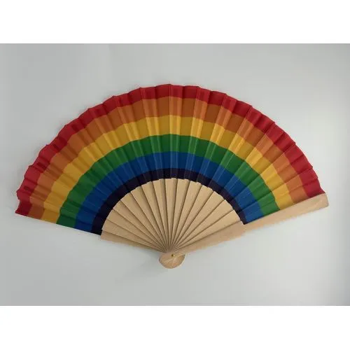 Éventail Publicitaire Bois et Tissu Personnalisé - 23 cm