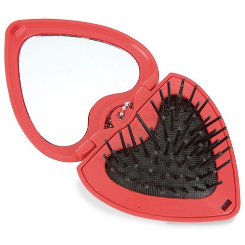 Brosse à Cheveux Miroir Kiss - Personnalisable par Sérigraphie