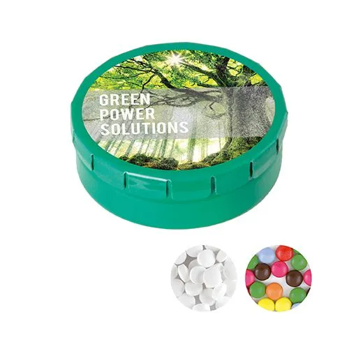 Pilules de menthe dans l'étain click-clack