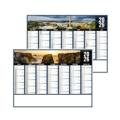 LIBERTE BRETAGNE 2026 - MIDI 430 x 335 mm - LEGER 400G - SANS MARQUAGE - 1 TROU EN TETE