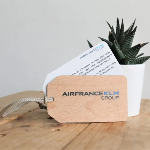 Étiquette Bagage Bois Personnalisée avec Carte - Made in France