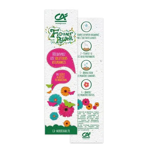 Marque-page à Planter Personnalisable - Papier Ensemencé