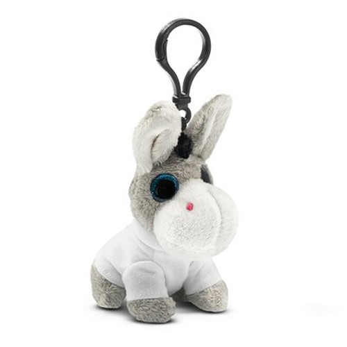 Âne en Peluche Porte-Clés avec T-Shirt Personnalisable