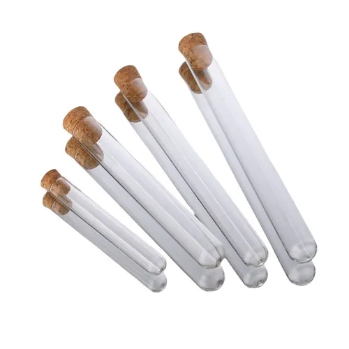 Tube à essai en verre 35ml avec bouchon liège personnalisable