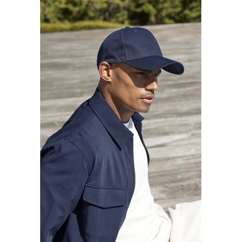 Casquette 6 Panneaux Personnalisable en Coton Sergé - Noir