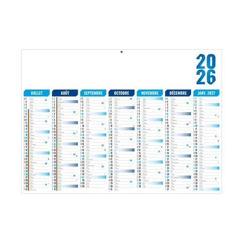 FLORENTIN BLEU 2026 - MIDI 430 x 335 mm - LEGER 400G - SANS MARQUAGE - 1 TROU EN TETE