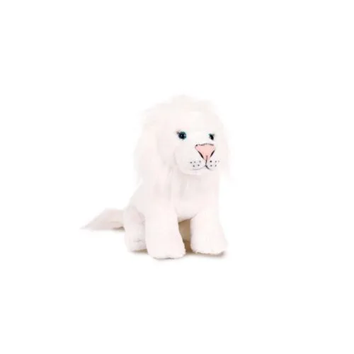 Peluche Lion Blanc 33 cm Personnalisable - Cadeau d'Entreprise