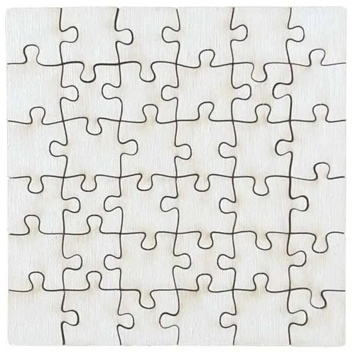 Puzzle français CARRÉ en bois 16 pièces