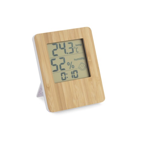 Station Météo Bambou Personnalisable - Cadeau d'Entreprise Écologique