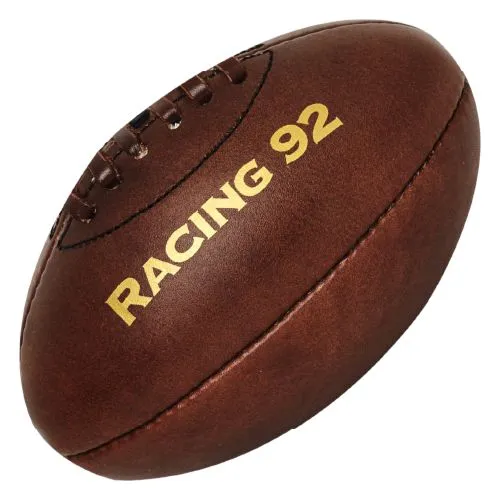 Mini Ballon de Rugby Vintage en Cuir - Objet Publicitaire Premium