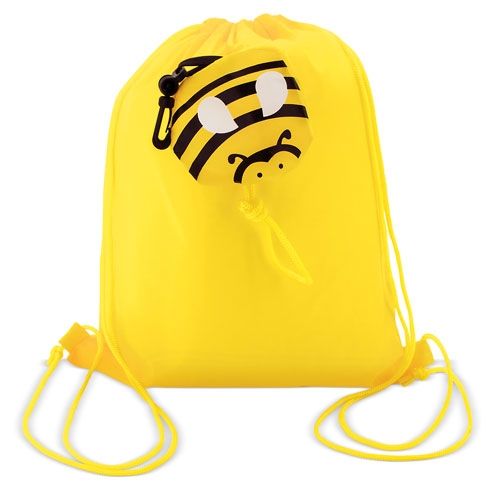 Sac à dos pliable cordon motif abeille personnalisable