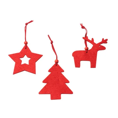 Trio de décorations de Noël en feutre personnalisables
