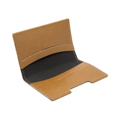 PORTE-CARTES FOLIO AVEC OU SANS ANTI-RFID CUIR RECYCLÉ MARRON - MADE IN EUROPE