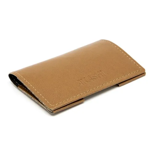 PORTE-CARTES FOLIO AVEC OU SANS ANTI-RFID CUIR RECYCLÉ MARRON - MADE IN EUROPE