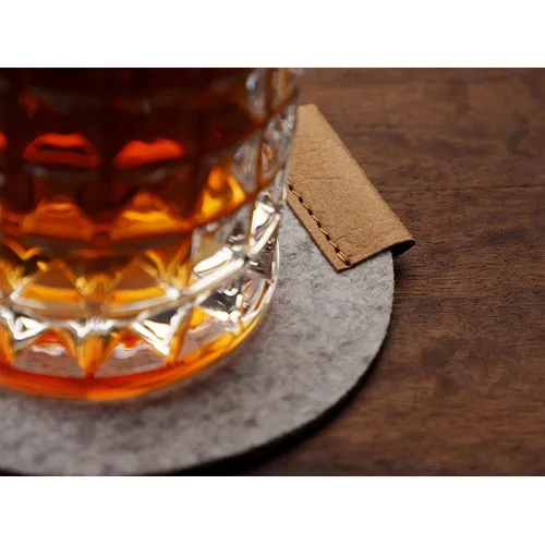 Sous-verre publicitaire personnalisé en feutre - Lot de 10