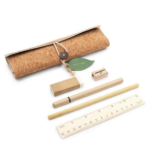 Set Scolaire Personnalisable en Boîte avec Règle - 15 Pièces