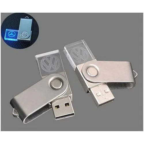 Clé USB twist en cristal et acier