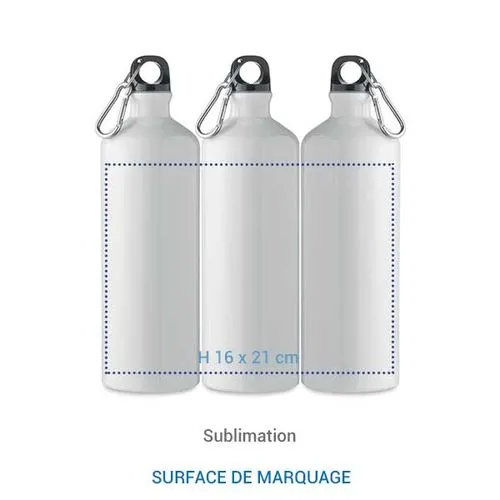 Gourde sport ALU SUBLI - 1000 ml Blanc
