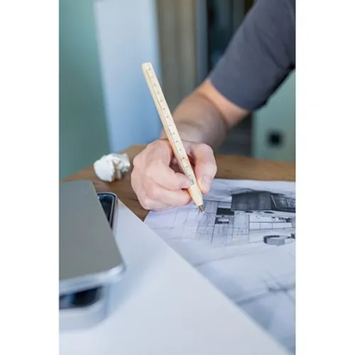 Stylo à bille en bois avec tige de section carrée | Arisoa
