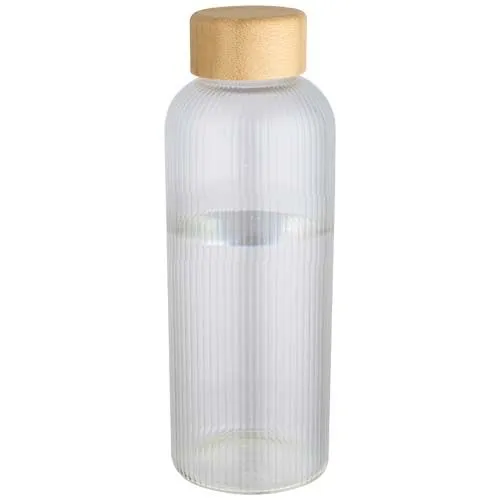 Gourde Verre Borosilicate 650ml Couvercle Bambou Personnalisable