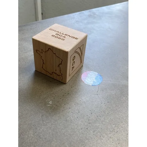 Cube Trophée en Hêtre Massif Français - Gravure Laser Personnalisée