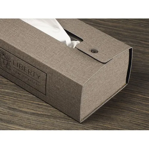 Boîte à Mouchoirs Personnalisable en Simili Cuir - Dès 20 ex.