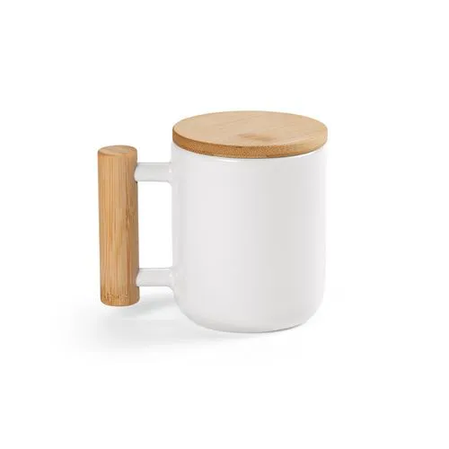 Mug Douro céramique, bouchon /anse en bambou 380 ml. Sublimation