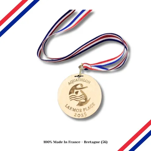 Médaille Bois Personnalisée 85mm – Fabrication Française PEFC