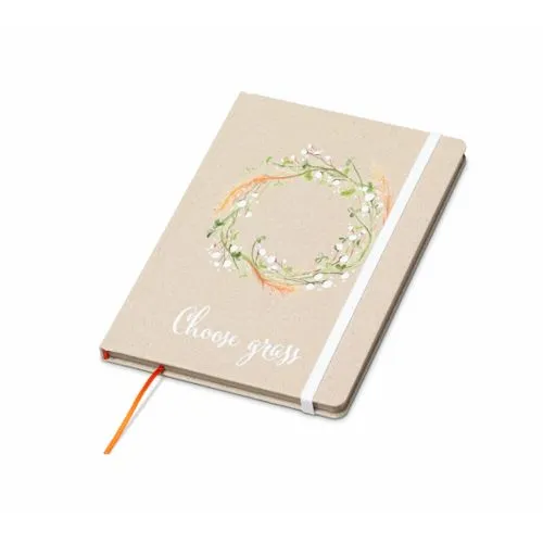 Carnet A5 à couverture rigide en papier recyclé personnalisable