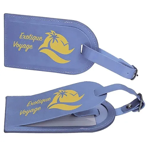 Porte étiquette PU Bleu foncé