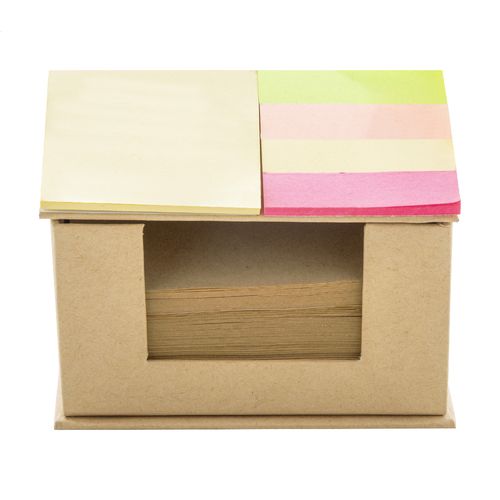 Distributeur de Notes Écologique Forme Maison avec Mémos Autocollants