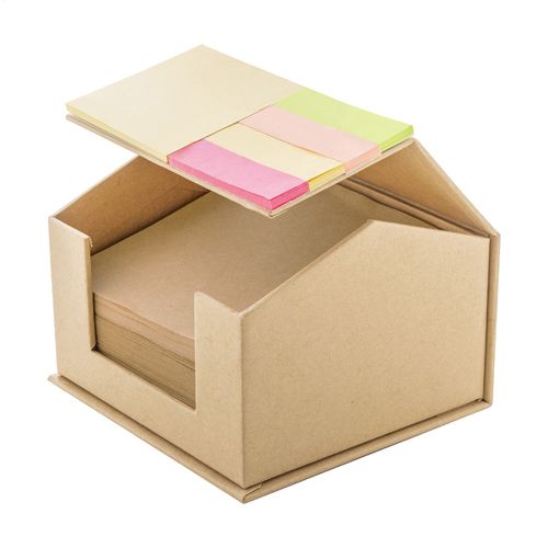 Distributeur de Notes Écologique Forme Maison avec Mémos Autocollants