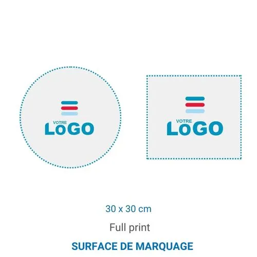 Sticker de sol mat ROND/CARRE repositionnable blanc - 100x100cm