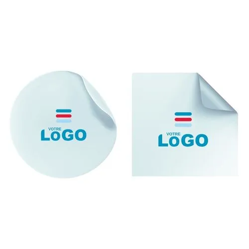 Sticker de sol mat ROND/CARRE repositionnable blanc - 100x100cm