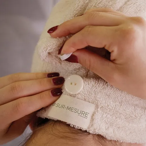 Serviette de cheveux personnalisable en éponge coton - Sublimation