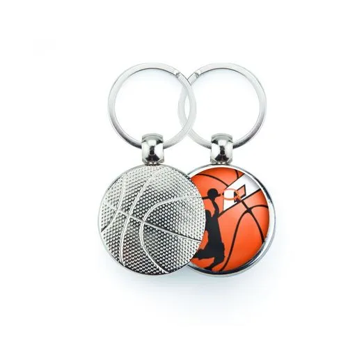 Porte-clé BALLON DE BASKET - Gris Argent