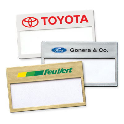 Badge d'identification personnalisé - Plastique, métal ou aluminium