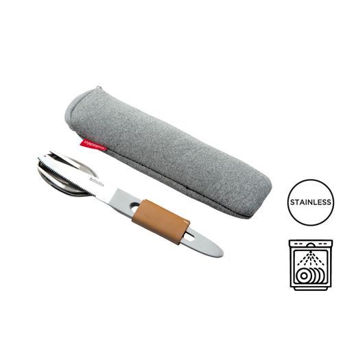 Couverts nomades 3-en-1 avec étui néoprène personnalisable