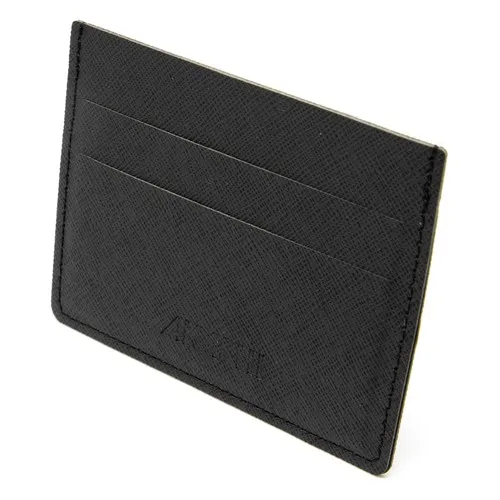 PORTE CARTE SIMPLE EN CUIR VERITABLE MARRON FONCE - MADE IN EUROPE