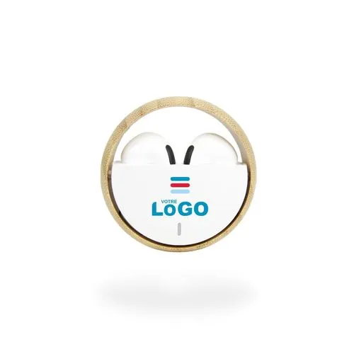 Ecouteurs Bluetooth LOOP Bambou Blanc