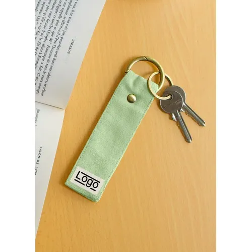 Porte-clés textile personnalisable en coton bio - TOM