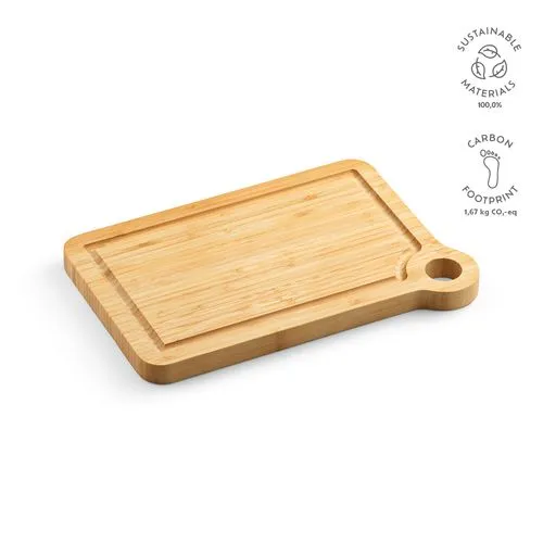 Planche à découper El Greco en bambou, poignée d’angle intégrée