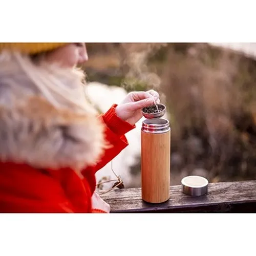 Thermos en bambou 350 ml avec infuseur | Christian