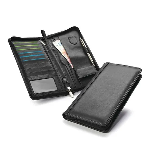 Compagnon de Voyage Zippé en Cuir Nappa Premium Personnalisable