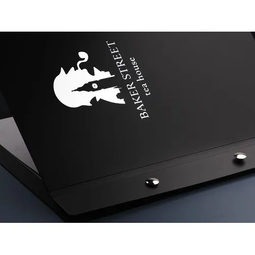 Couverture de menu personnalisable en cuir recyclé - Sérigraphie