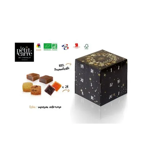 Boule de Noël Gourmande 3 Spécialités Bio - Cadeau Client Personnalisé