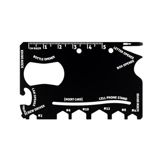 Outil multifonction 9-en-1 personnalisable | Carte de poche